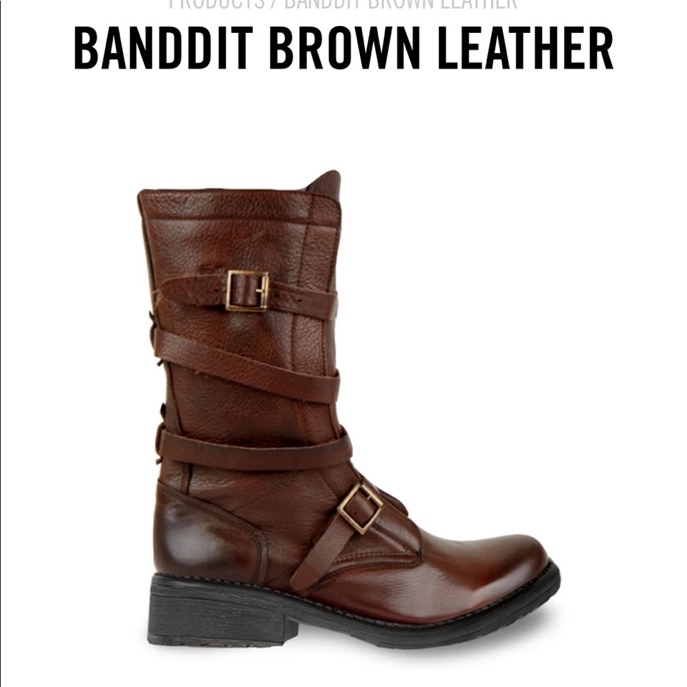 Steve Madden Brown Leather Banddit Boots